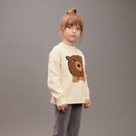 Mini Rodini Sweter dla dzieci z haftem Bear