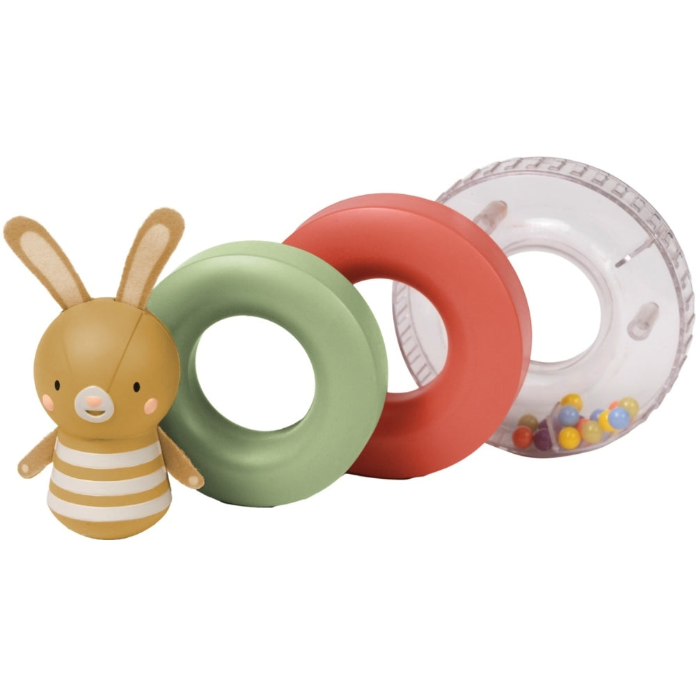 Taf Toys Kolorowe autko dla niemowlaka ciężarówka z króliczkiem 2w1