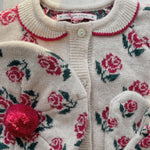 Konges Slojd Sweterek dziecięcy wełniany z kołnierzykiem Belou Knit Rose