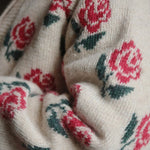 Konges Slojd Sweterek dziecięcy wełniany z kołnierzykiem Belou Knit Rose