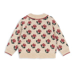 Konges Slojd Sweterek dziecięcy wełniany z kołnierzykiem Belou Knit Rose
