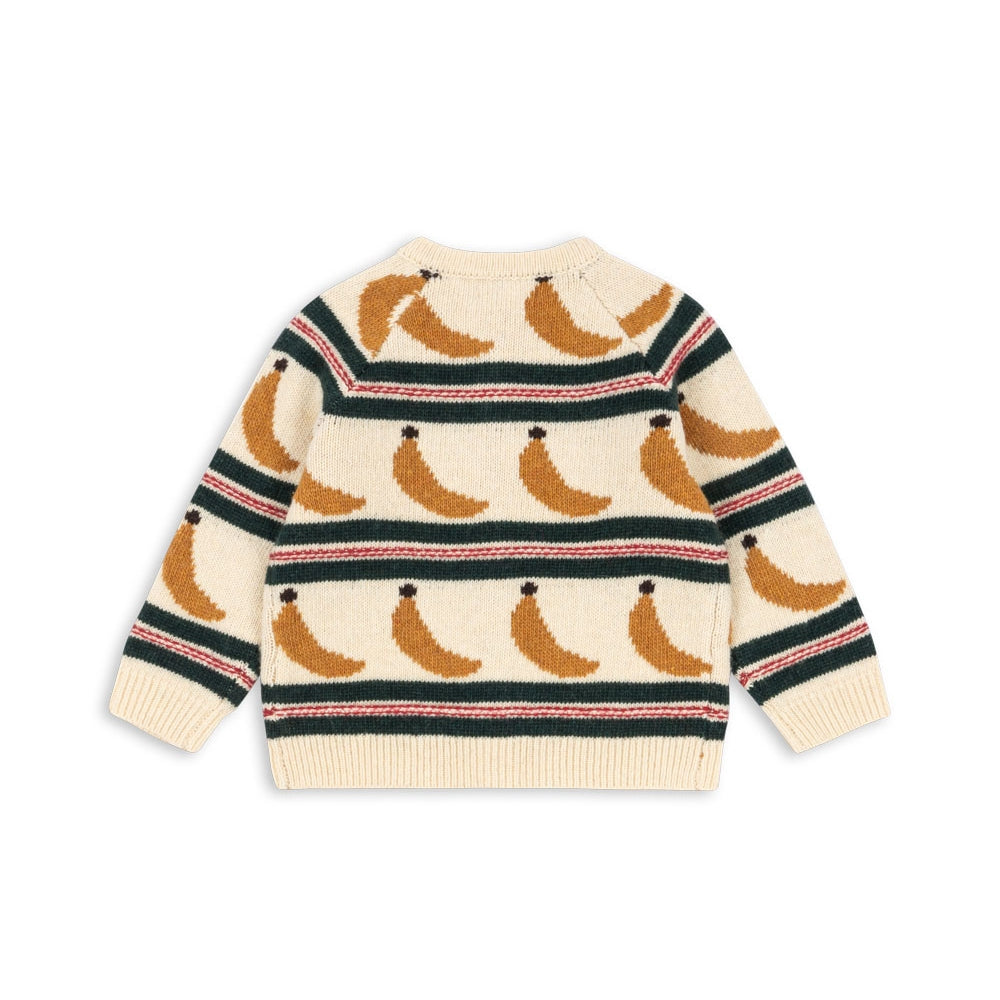 Konges Slojd Sweterek dziecięcy wełniany Billi Knit Banana