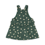 Konges Slojd Sukienka dla dziewczynki frillowana Avery Overall Boucle Hunter