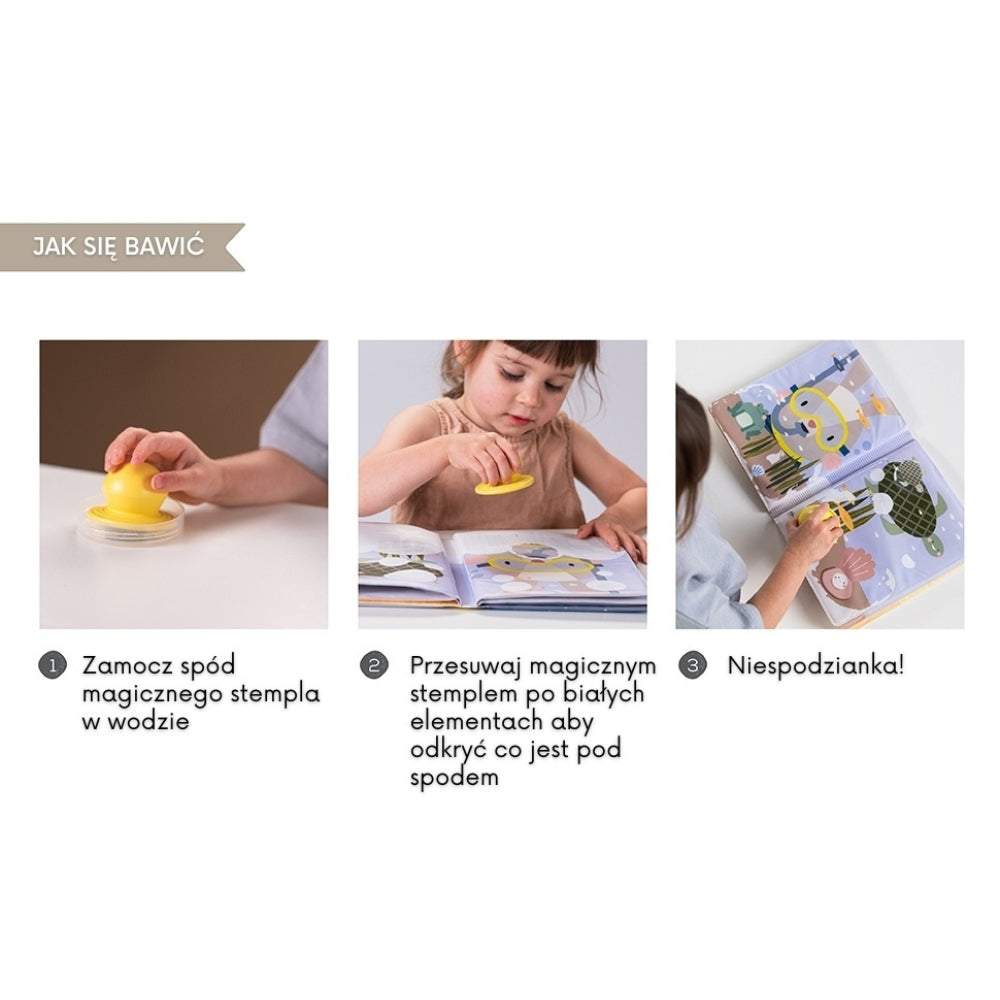 Taf Toys Magiczna Książeczka Wodna sensoryczna z pieczątką