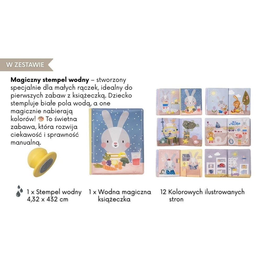 Taf Toys Magiczna Książeczka Wodna sensoryczna z pieczątką