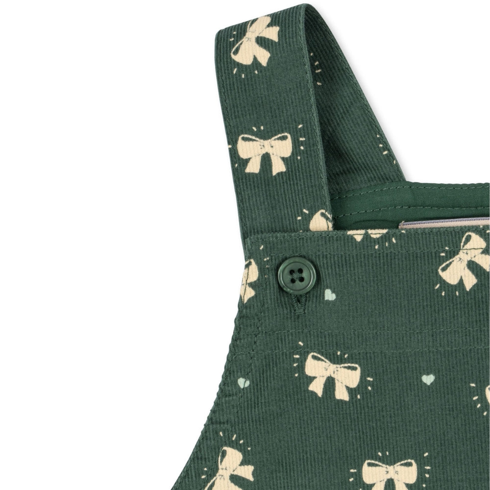Konges Slojd Sukienka dla dziewczynki frillowana Avery Overall Boucle Hunter
