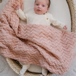 La Millou Kocyk z wełny merino Stoned Pink