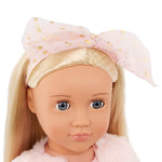 OurGeneration Lalka Miranda blondynka w jasnoróżowej stylizacji 46cm
