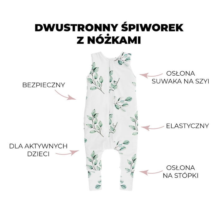 Sleepee Śpiworek do spania dwustronny z nogawkami 3-4 lata Melanżowy Szary