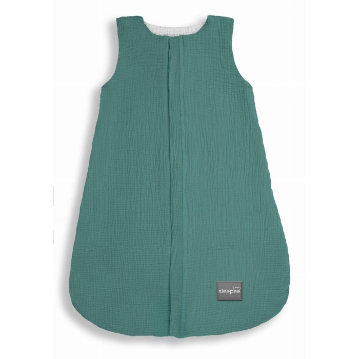 Sleepee Dwustronny Muślinowy Śpiworek do spania Ocean Green 0-4m