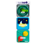 Fat Brain Toys PlayTab Sensoryczne Kwadraty. Zestaw 4 z Kołem Zębatym
