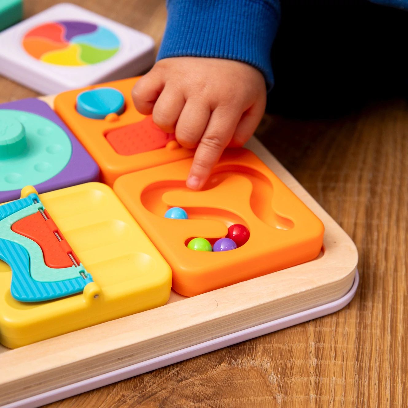 Fat Brain Toys PlayTab Sensoryczne Kwadraty Zestaw 1 z Przekładankami