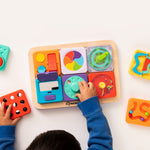 Fat Brain Toys PlayTab Sensoryczne Kwadraty Zestaw 1 z Przekładankami