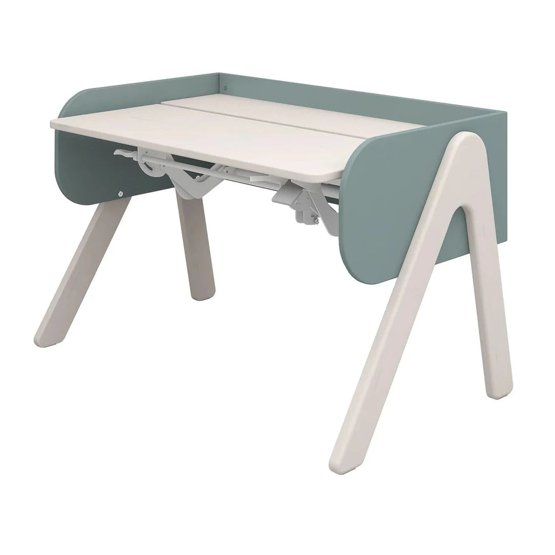 Flexa Ergonomiczne biurko dla dzieci Woody Light teal grey washed pine
