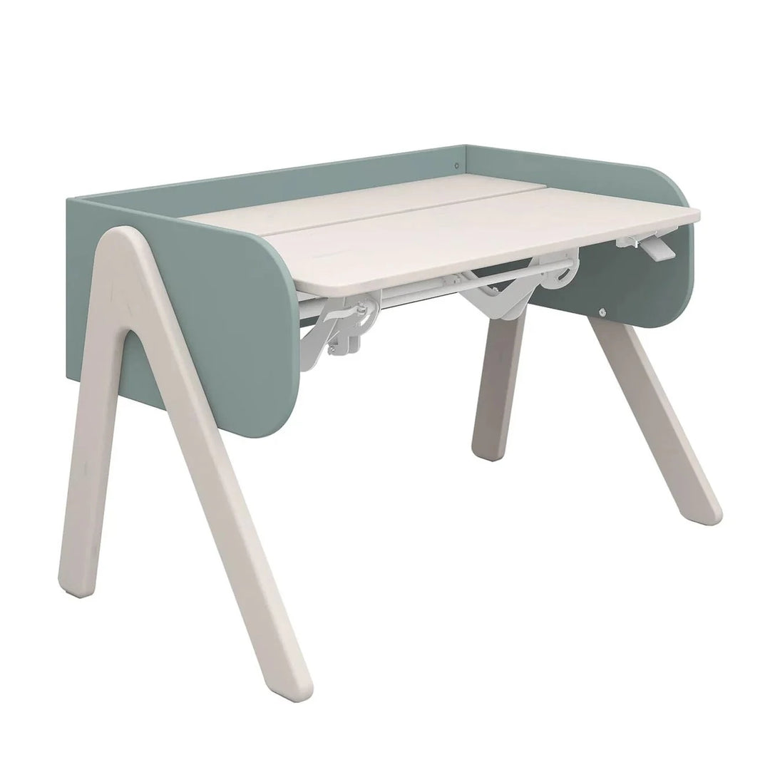 Flexa Ergonomiczne biurko dla dzieci Woody Light teal grey washed pine