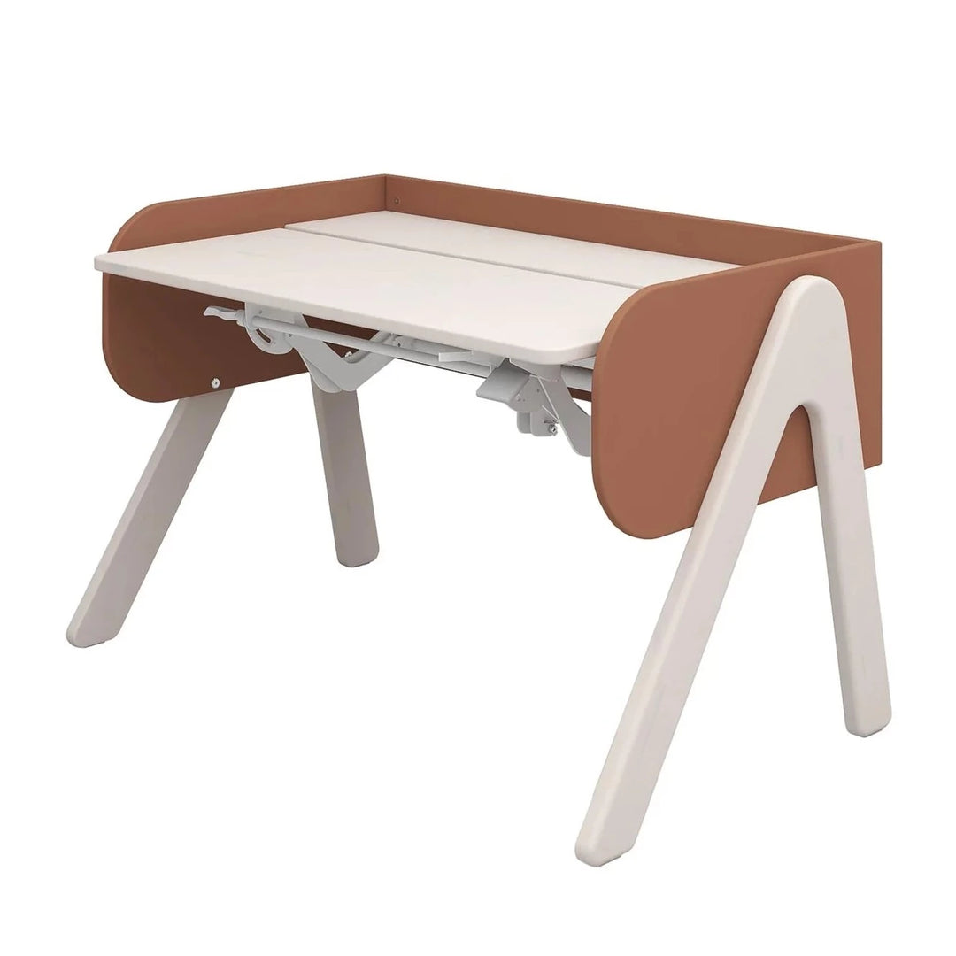 Flexa Ergonomiczne biurko dla dzieci Woody Light Blush Grey Washed Pine