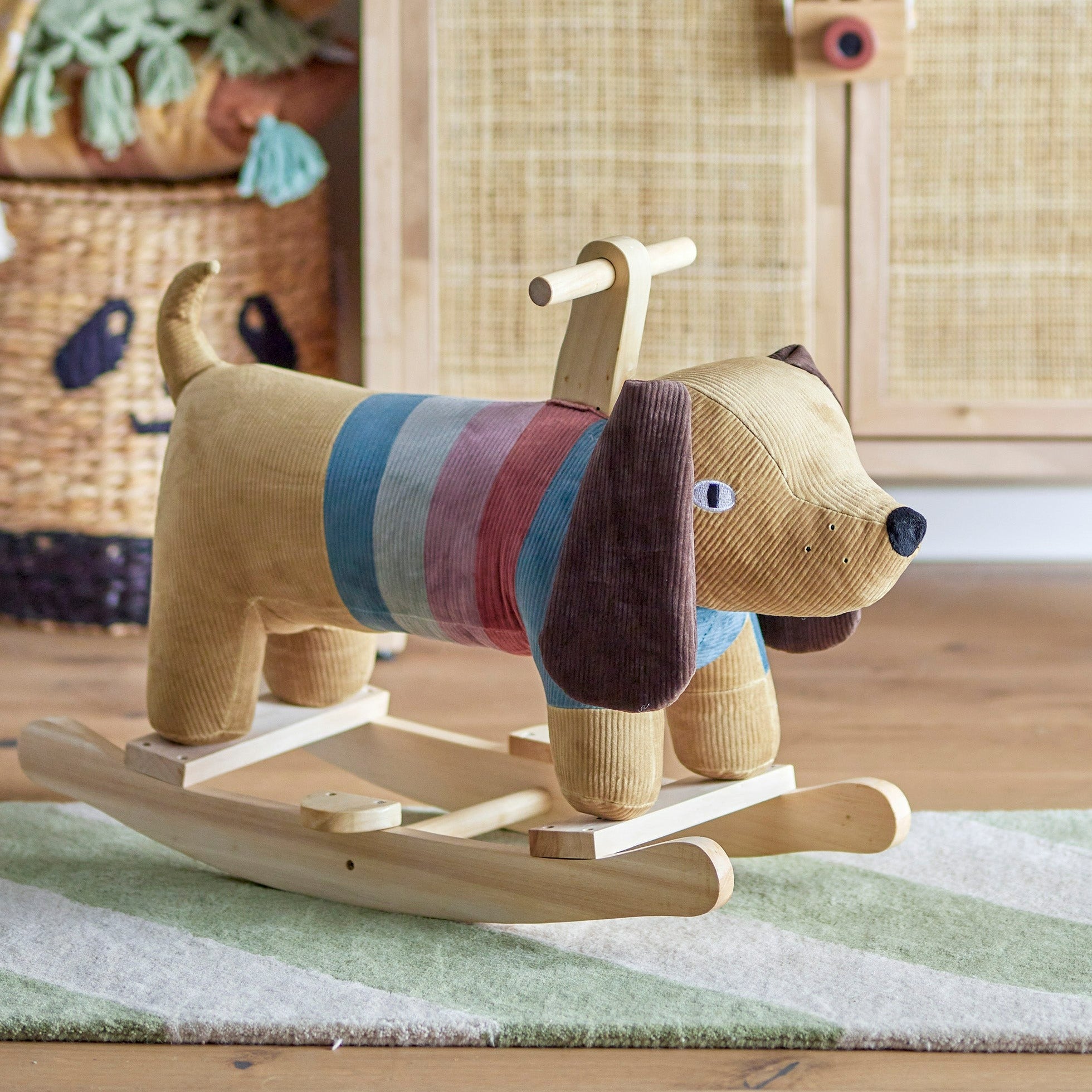 Bloomingville Zabawka na biegunach Charlie Rocking Toy Dog Brown