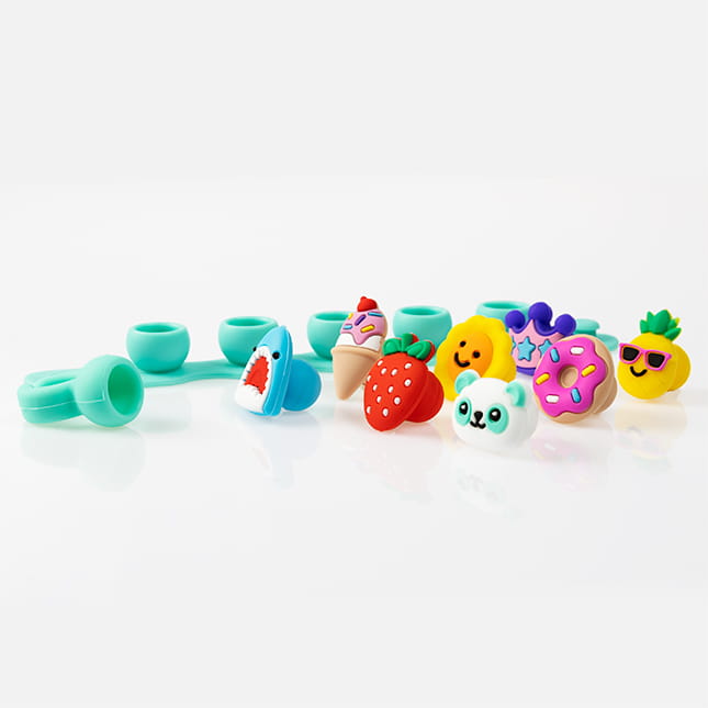 Fat Brain Toys Biżuteria Plip Charms Zestaw Turkusowy