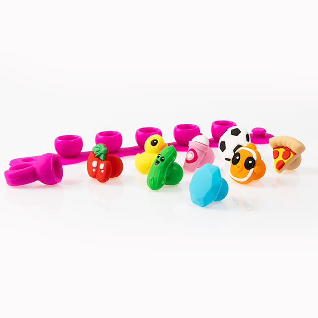 Fat Brain Toys Biżuteria Plip Charms Zestaw Różowy
