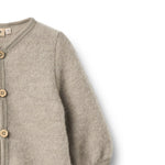 Wheat Kombinezon niemowlęcy z wełny merino Levi Khaki Melange