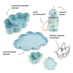 Done by Deer Zestaw lunchbox dla dzieci i bidon dla dzieci Playground Blue