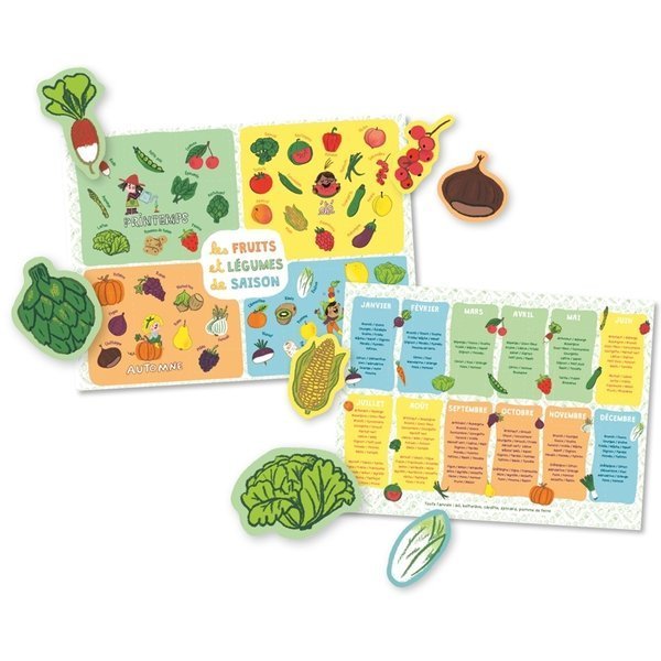 Auzou Magnesy puzzle magnetyczne Warzywa i owoce