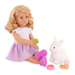 Our Generation Lalka dla dzieci Tabby z uroczym króliczkiem i akcesoriami 46 cm