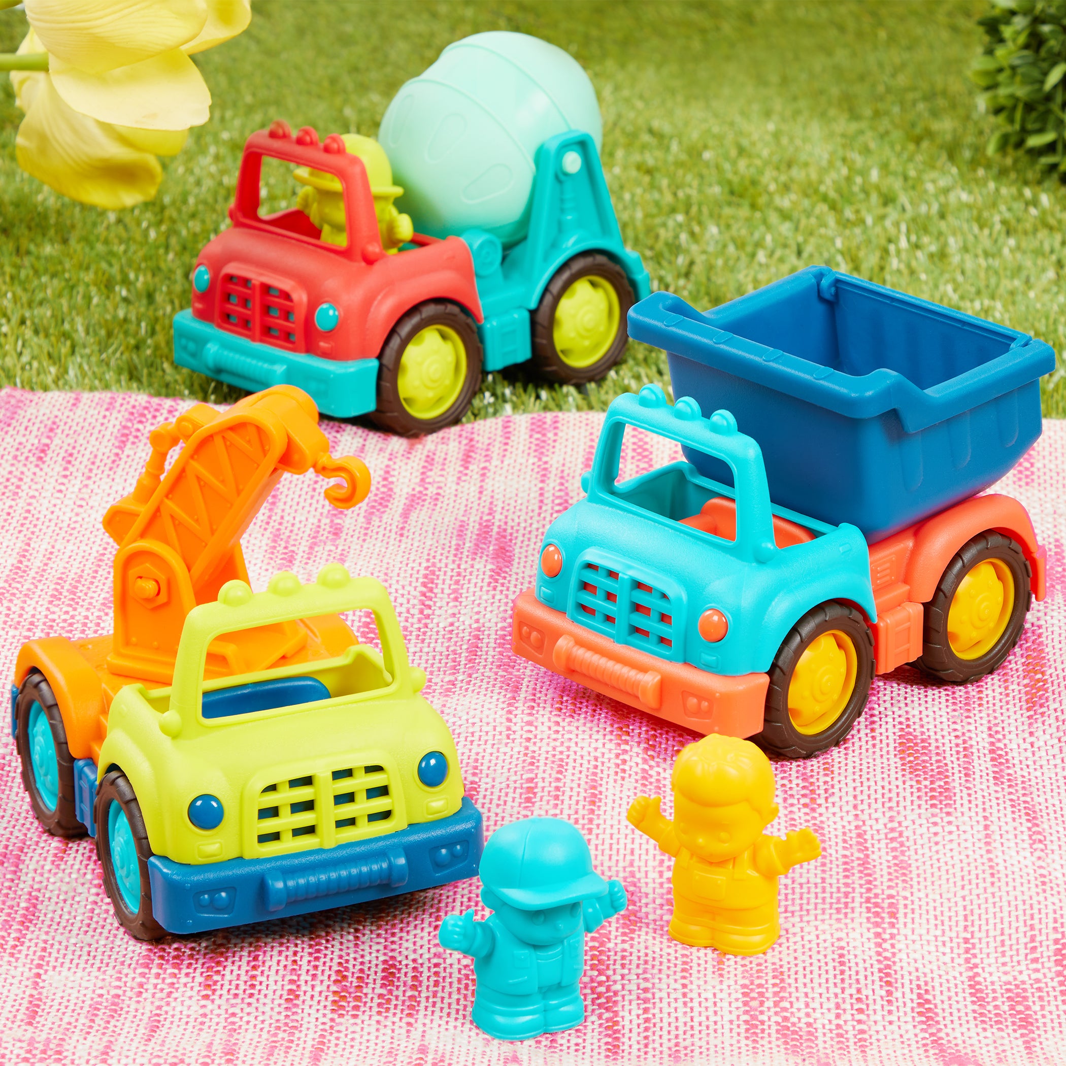 B.Toys Zestaw 3 samochodów Budowlanych z kierowcami