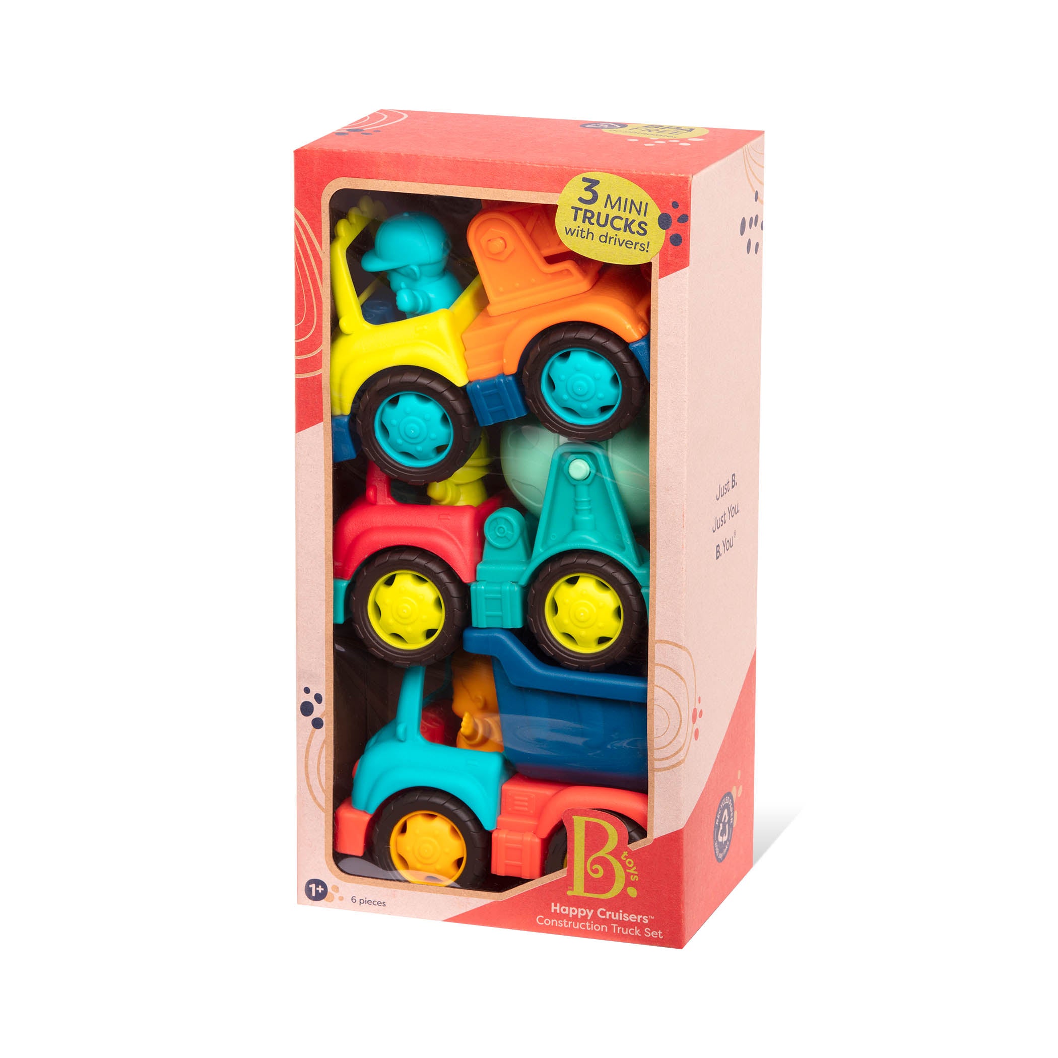 B.Toys Zestaw 3 samochodów Budowlanych z kierowcami