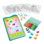 B.Toys Tablica kreatywna i podświetlany tor kulkowy 2w1 Light-Up Marble Drop