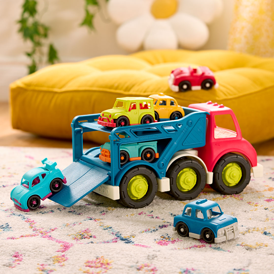 B.Toys Laweta Happy Cruisers zestaw z 6 samochodzikami