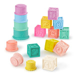 B.Toys Klocki i kubeczki sensoryczne 2w1