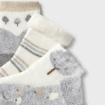 Mayoral Skarpetki dla noworodka Granite vigoré Zestaw 4 par