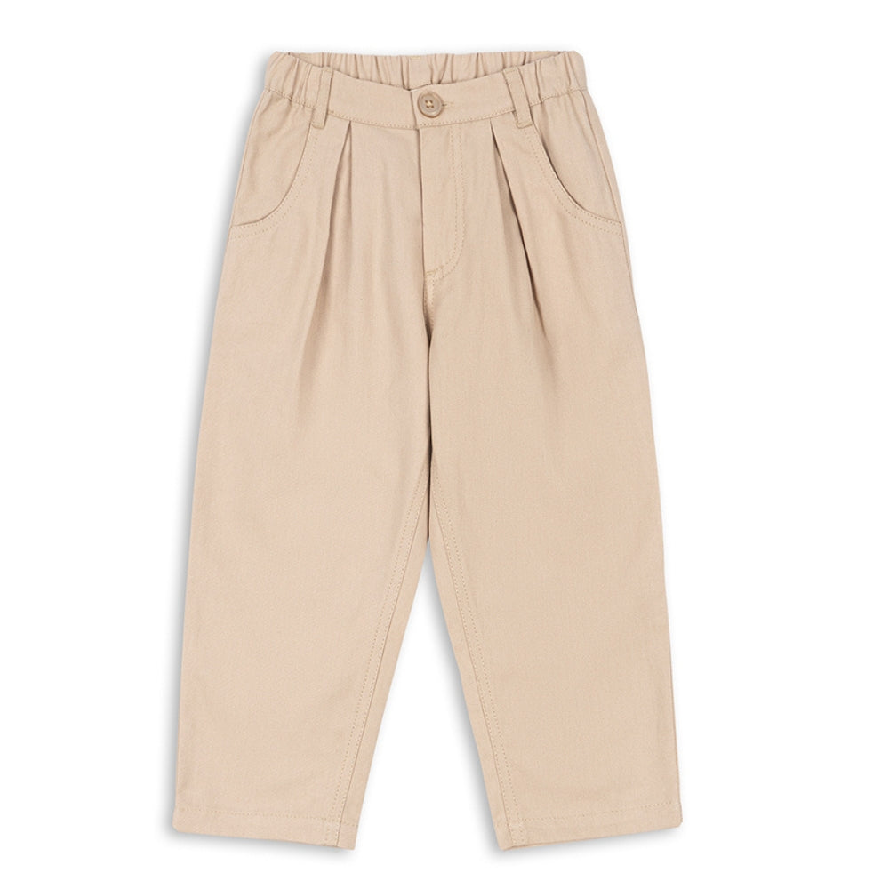 Konges Slojd Spodnie dziecięce tkaninowe Frankie Oxford Tan