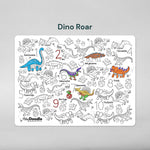 HeyDoodle Duża mata silikonowa do kolorowania Dinozaury A3