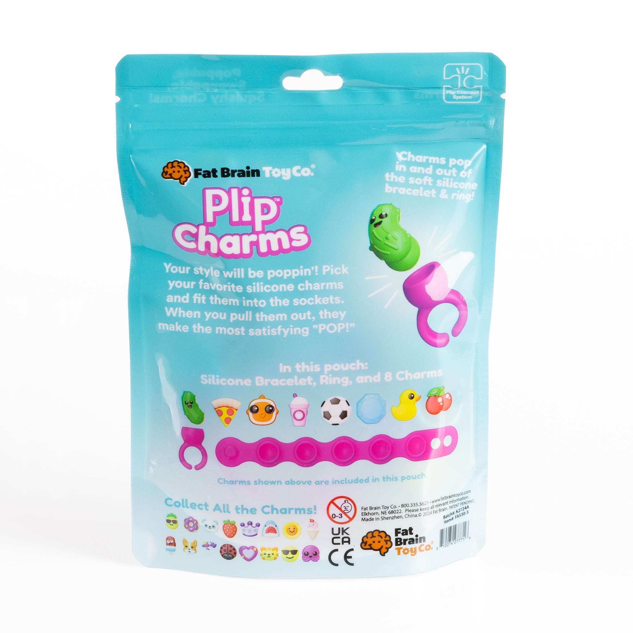 Fat Brain Toys Biżuteria Plip Charms Zestaw Różowy