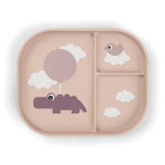 Done by Deer Talerzyk dla dzieci dzielony Happy Clouds Powder