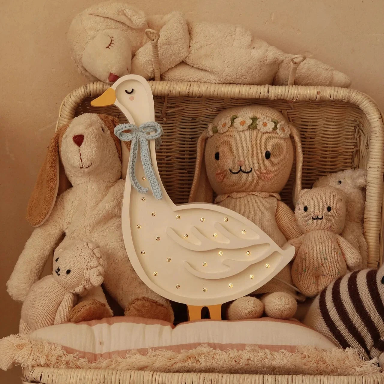 Little Lights Lampka dla dzieci Goose Cottage Blue Bow