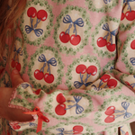 Konges Slojd Bawełniany komplet dla dziewczynki Cherry Bow