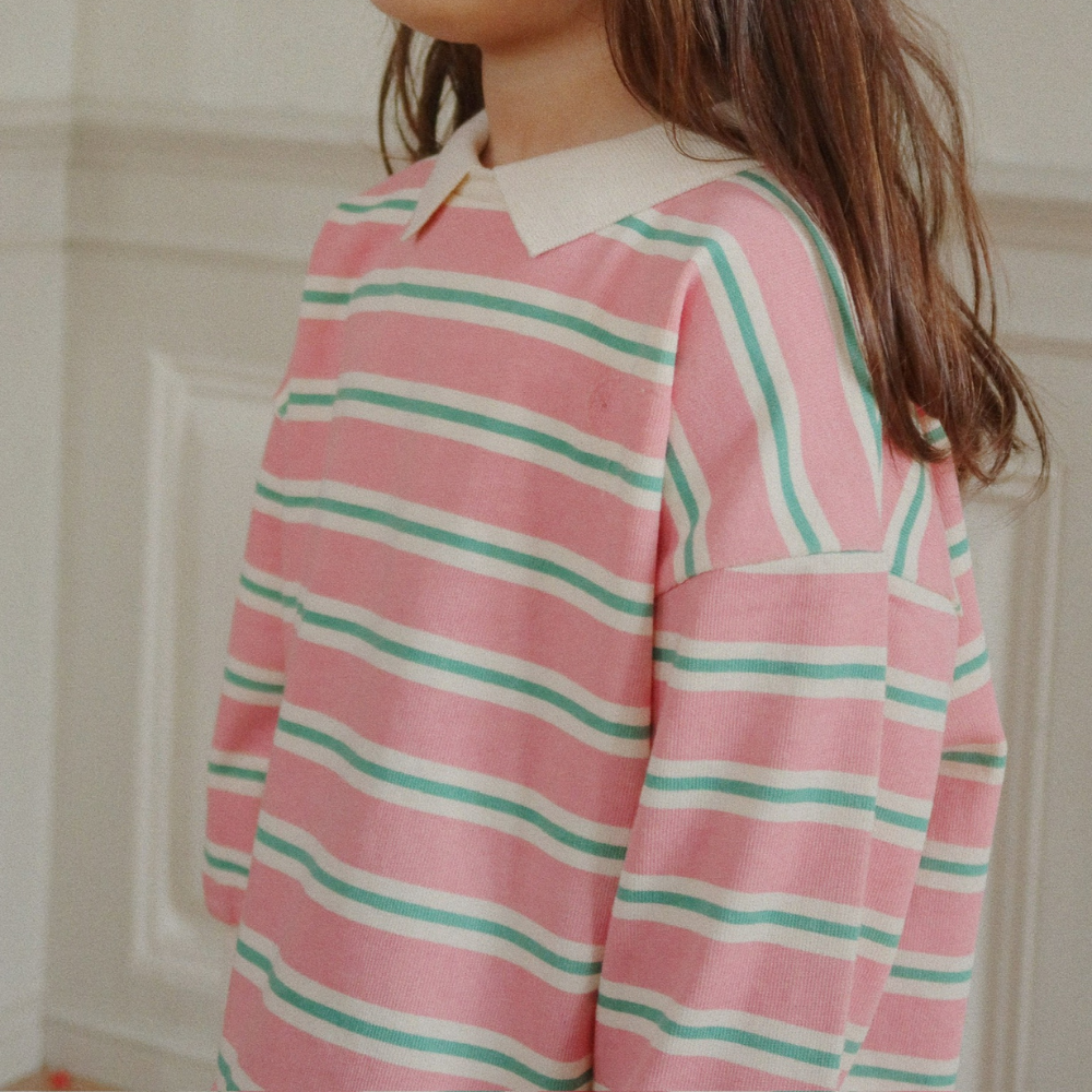 Konges Slojd Polówka dziecięca Blush Bound Stripe