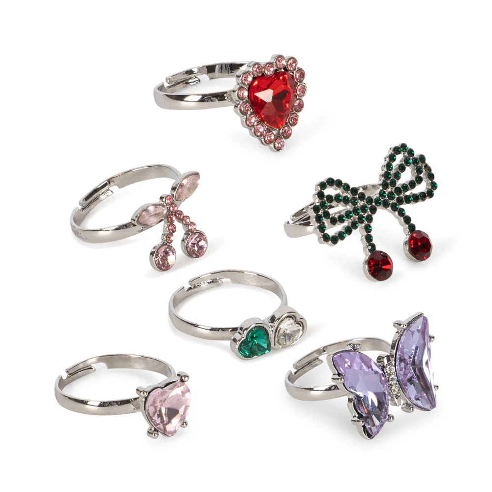 Konges Slojd Zestaw pierścionków Dreamy ring set 14 el.