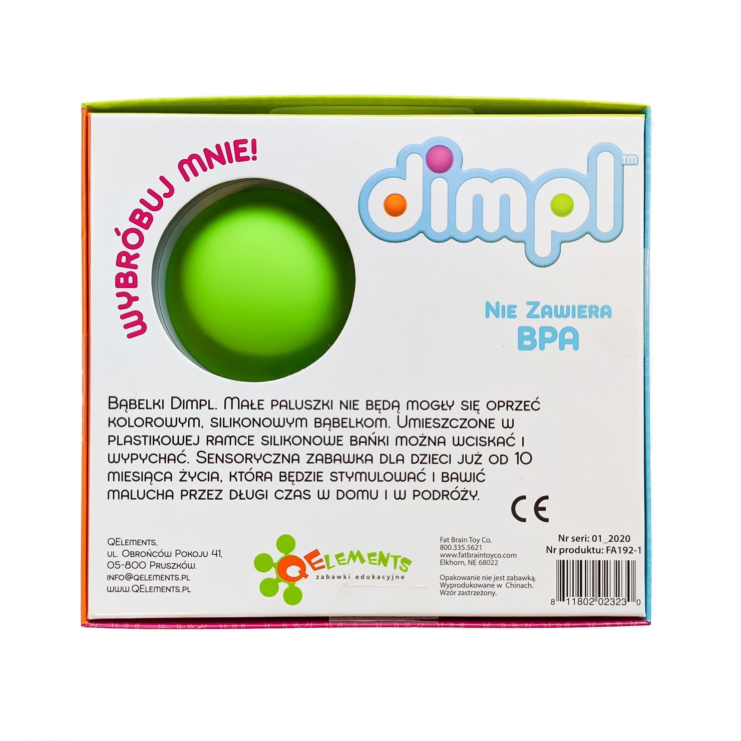 Fat Brain Toys Bąbelki do wyciskania Dimpl