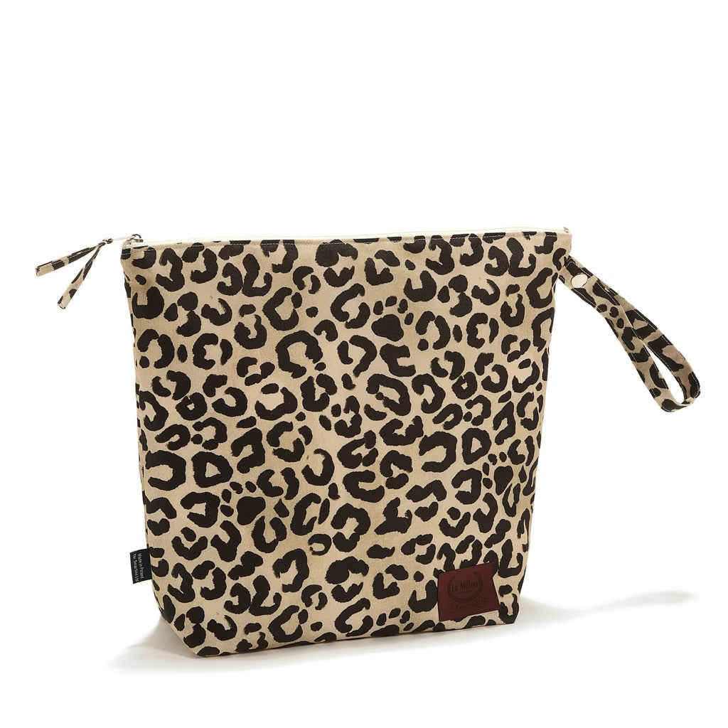 La Millou Kosmetyczka wodoodporna Leopard Cream by Magdalena Lamparska XL