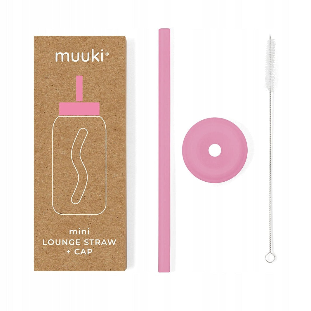 MUUKI Mini Lounge Straw + Cap Słomka i nakładka Flamingo Pink