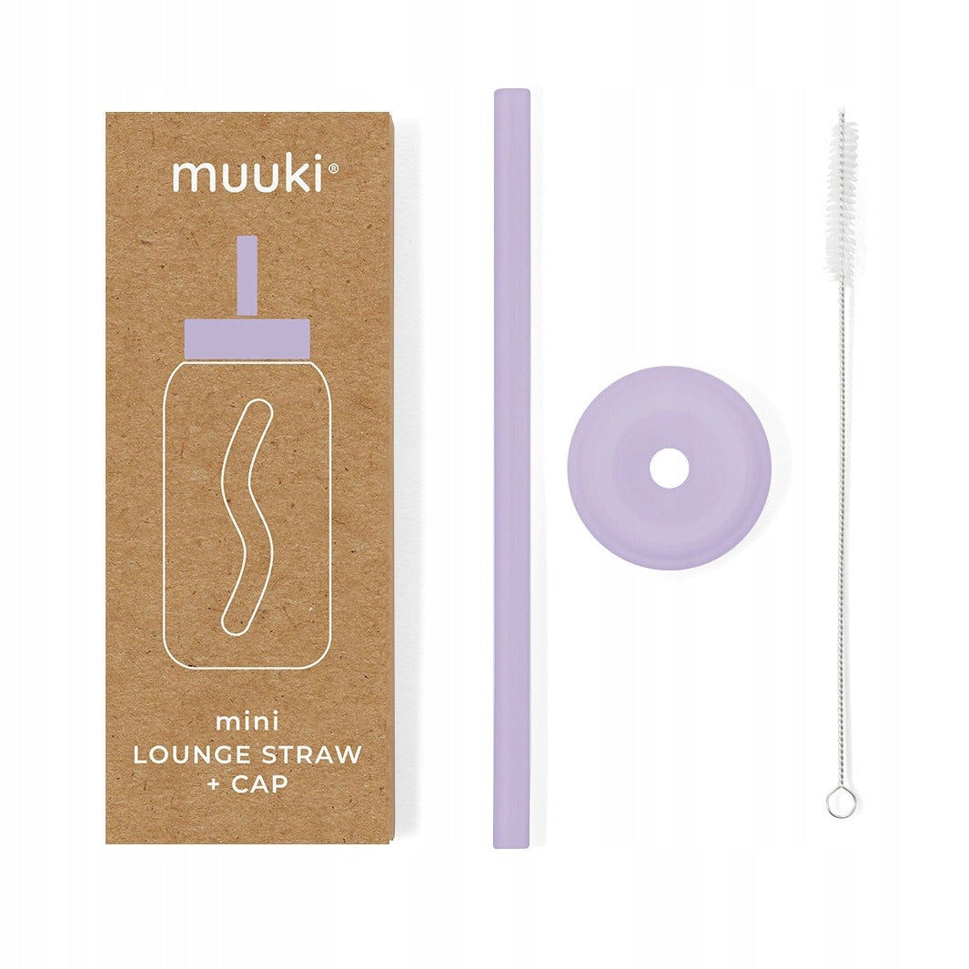MUUKI Mini Lounge Straw + Cap Słomka i nakładka Pastel Lilac