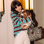 La Millou Organizer do wózka ortalion pikowany Leopard Cream