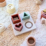 Petit Monkey Silikonowe puzzle układanka dla dzieci Kształty Serce