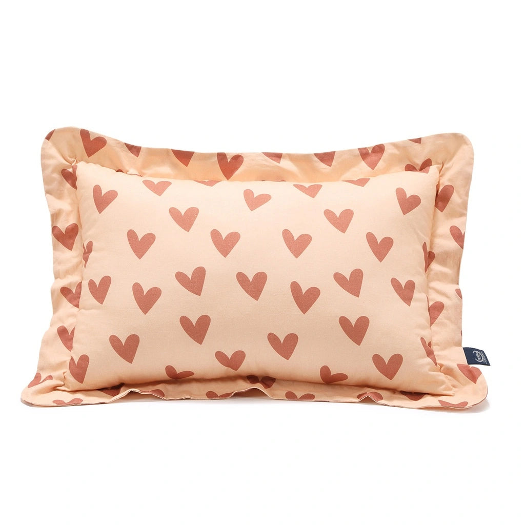 La Millou Poduszka bawełniana dla dziecka XL Heartbeat Pink