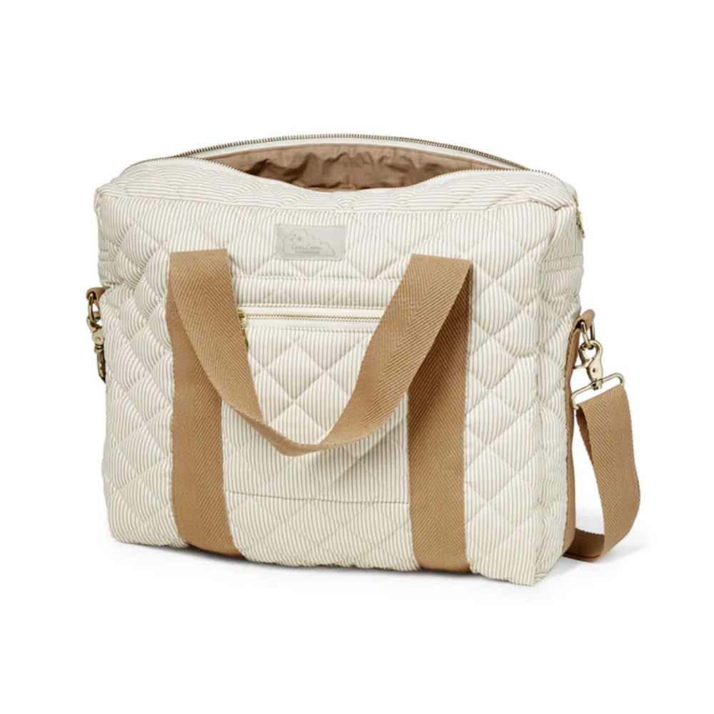 Cam Cam Copenhagen Torba dla mamy z paskami do wózka Classic Stripes Camel