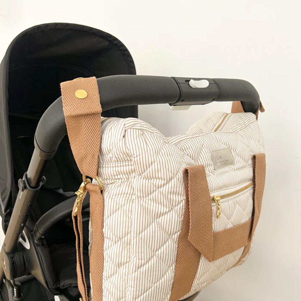 Cam Cam Copenhagen Torba dla mamy z paskami do wózka Classic Stripes Camel